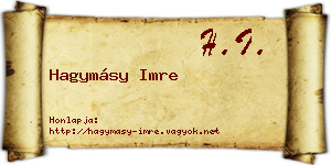 Hagymásy Imre névjegykártya