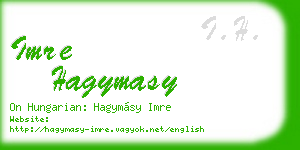 imre hagymasy business card