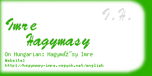 imre hagymasy business card